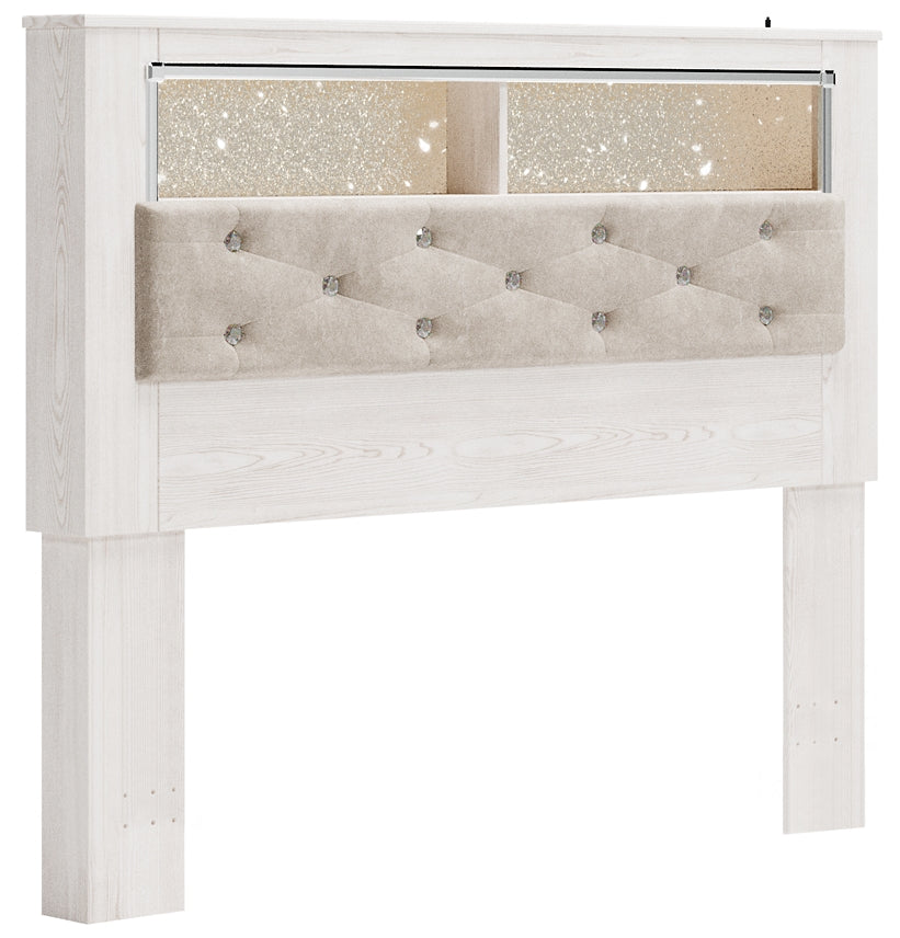 Altyra Queen Bookcase Headboard with Mirrored Dresser and Chest Milwaukee Furniture of Chicago - Furniture Store in Chicago Serving Humbolt Park, Roscoe Village, Avondale, & Homan Square