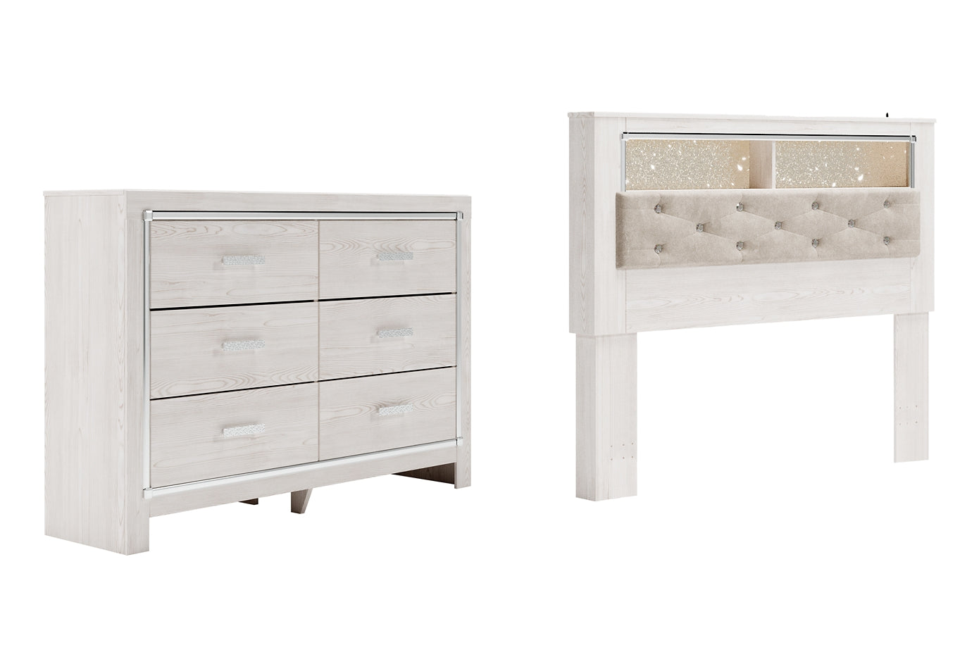 Altyra Queen Bookcase Headboard with Dresser Milwaukee Furniture of Chicago - Furniture Store in Chicago Serving Humbolt Park, Roscoe Village, Avondale, & Homan Square