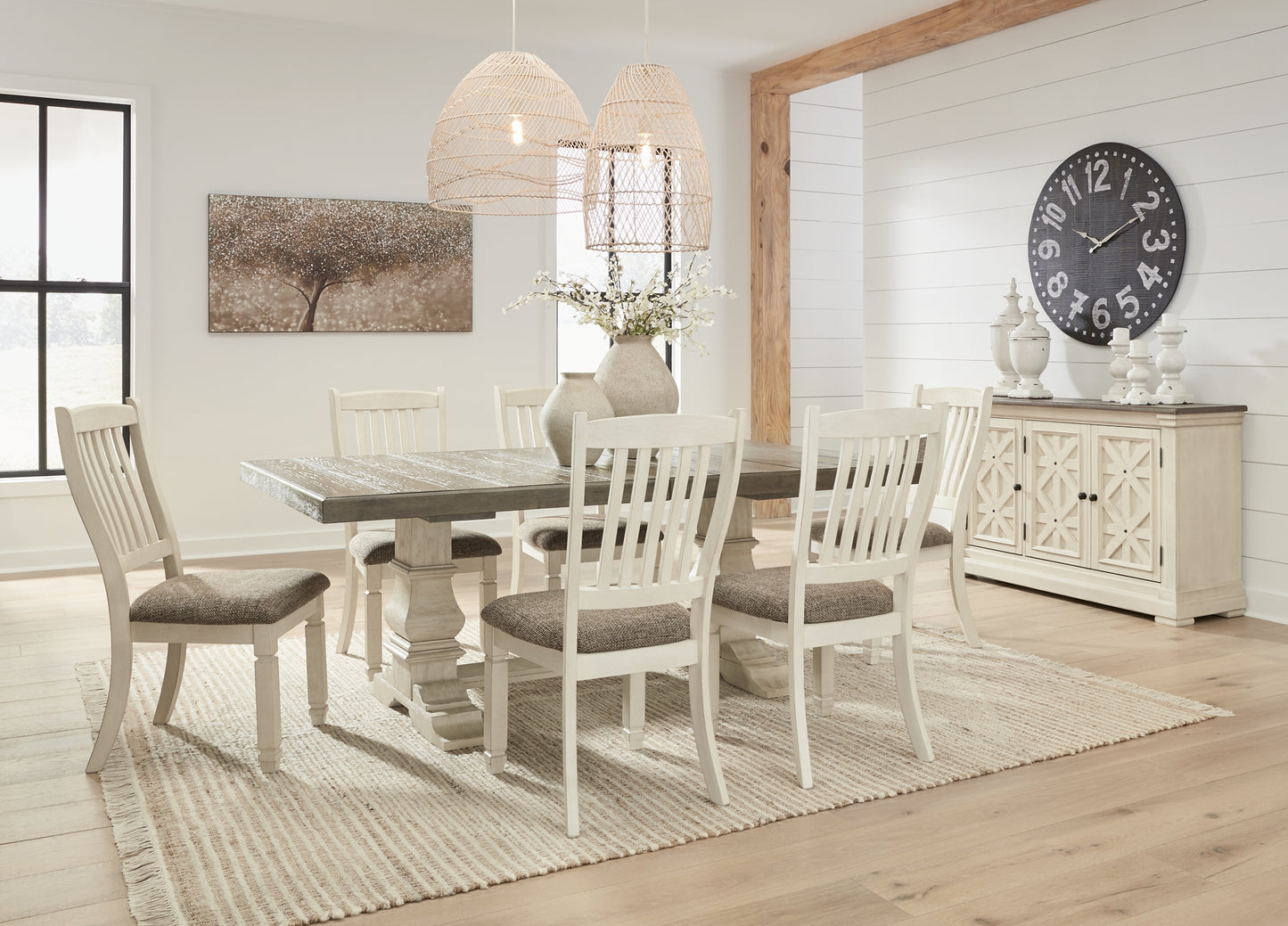 Bolanburg Dining Table and 6 Chairs Milwaukee Furniture of Chicago - Furniture Store in Chicago Serving Humbolt Park, Roscoe Village, Avondale, & Homan Square