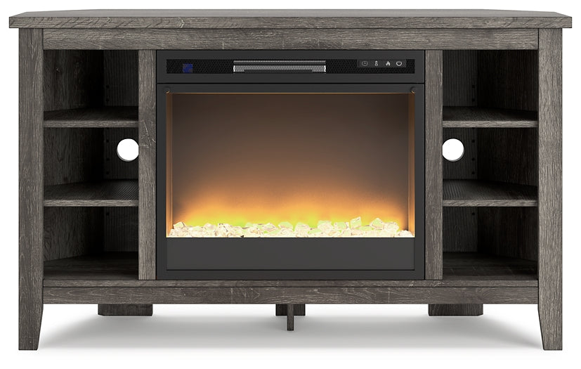 Arlenbry Corner TV Stand with Electric Fireplace Milwaukee Furniture of Chicago - Furniture Store in Chicago Serving Humbolt Park, Roscoe Village, Avondale, & Homan Square