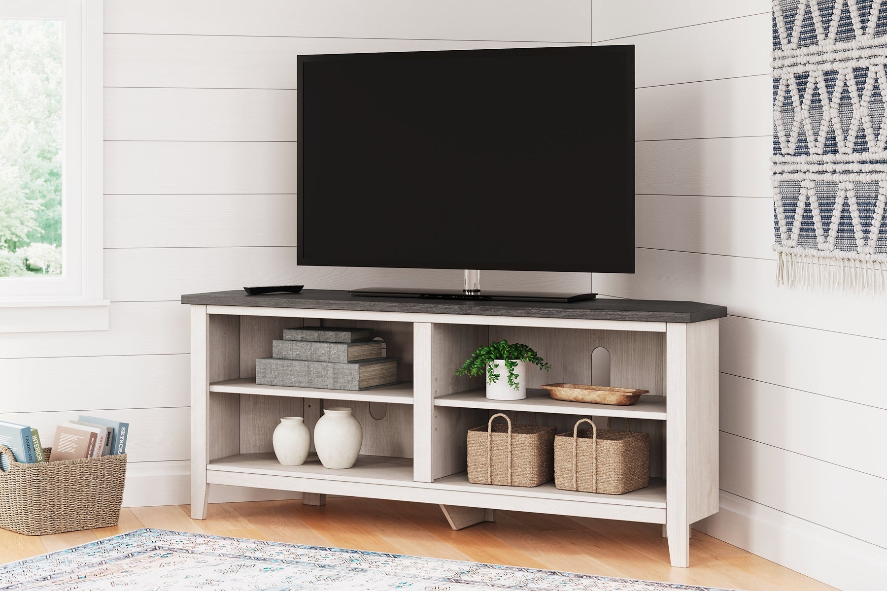 Dorrinson Medium Corner TV Stand Milwaukee Furniture of Chicago - Furniture Store in Chicago Serving Humbolt Park, Roscoe Village, Avondale, & Homan Square