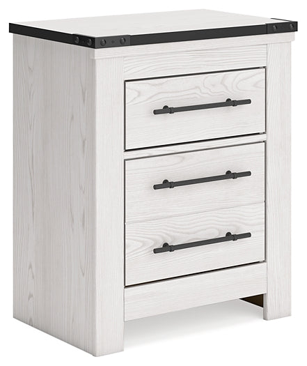 Schoenberg Two Drawer Night Stand Milwaukee Furniture of Chicago - Furniture Store in Chicago Serving Humbolt Park, Roscoe Village, Avondale, & Homan Square