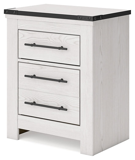 Schoenberg Two Drawer Night Stand Milwaukee Furniture of Chicago - Furniture Store in Chicago Serving Humbolt Park, Roscoe Village, Avondale, & Homan Square