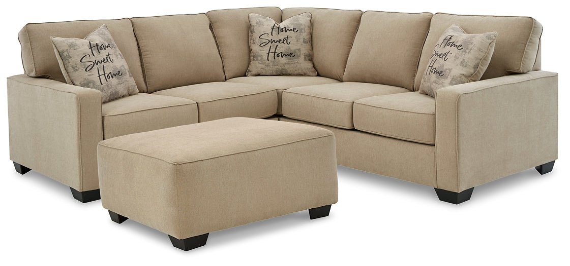 Lucina 2-Piece Sectional with Ottoman Milwaukee Furniture of Chicago - Furniture Store in Chicago Serving Humbolt Park, Roscoe Village, Avondale, & Homan Square