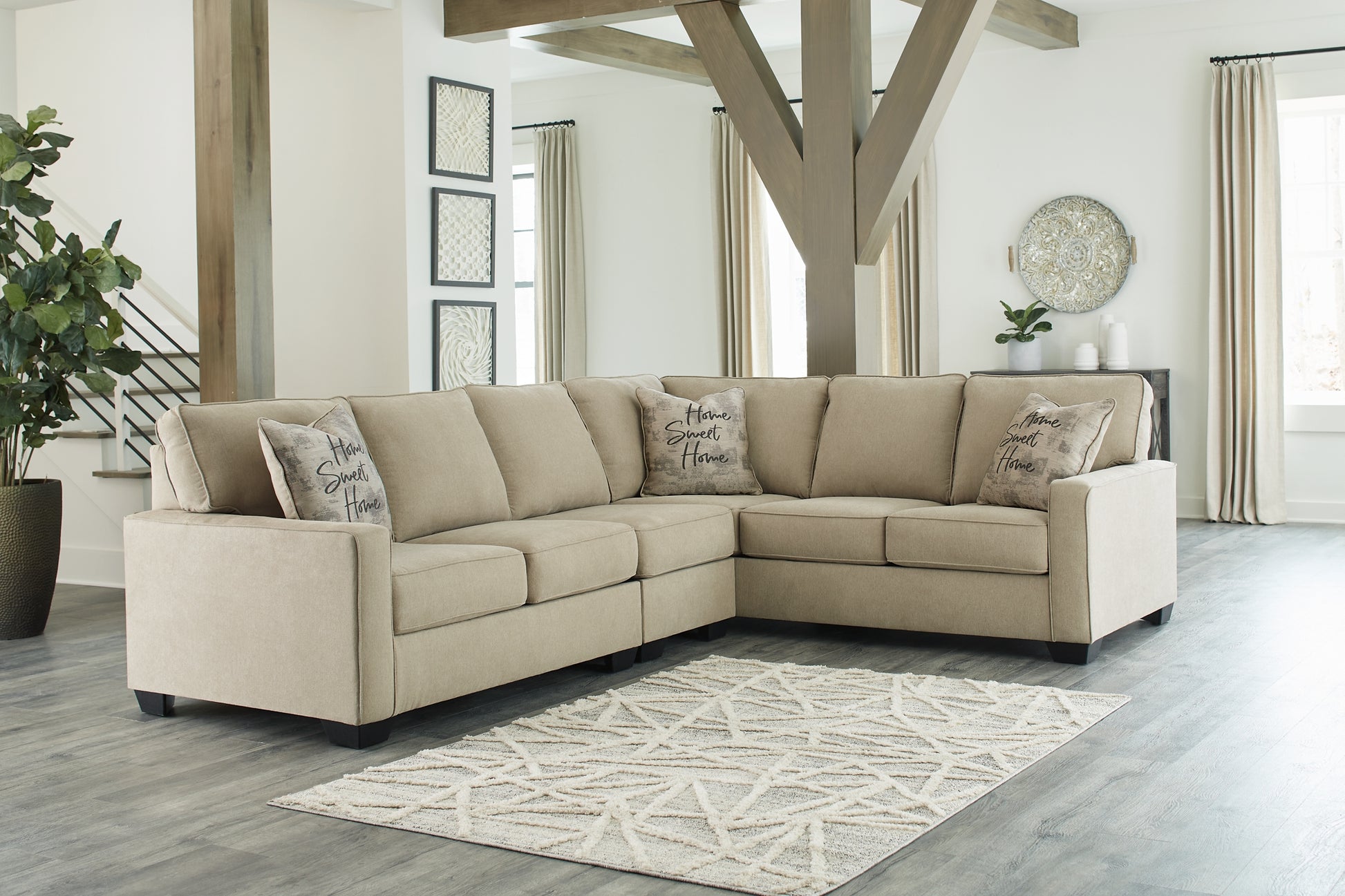 Lucina 3-Piece Sectional with Ottoman Milwaukee Furniture of Chicago - Furniture Store in Chicago Serving Humbolt Park, Roscoe Village, Avondale, & Homan Square