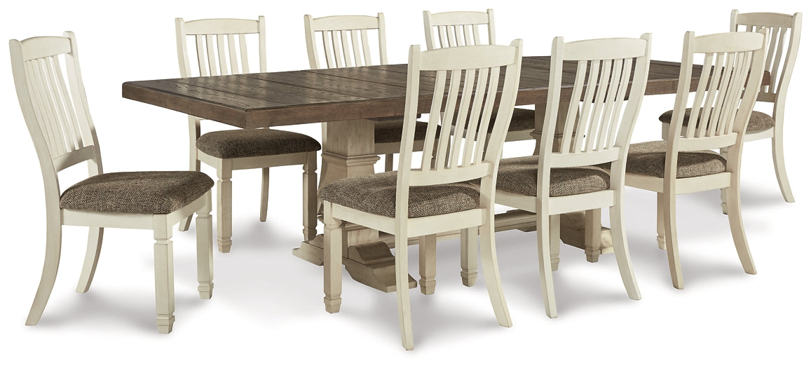 Bolanburg Dining Table and 8 Chairs Milwaukee Furniture of Chicago - Furniture Store in Chicago Serving Humbolt Park, Roscoe Village, Avondale, & Homan Square