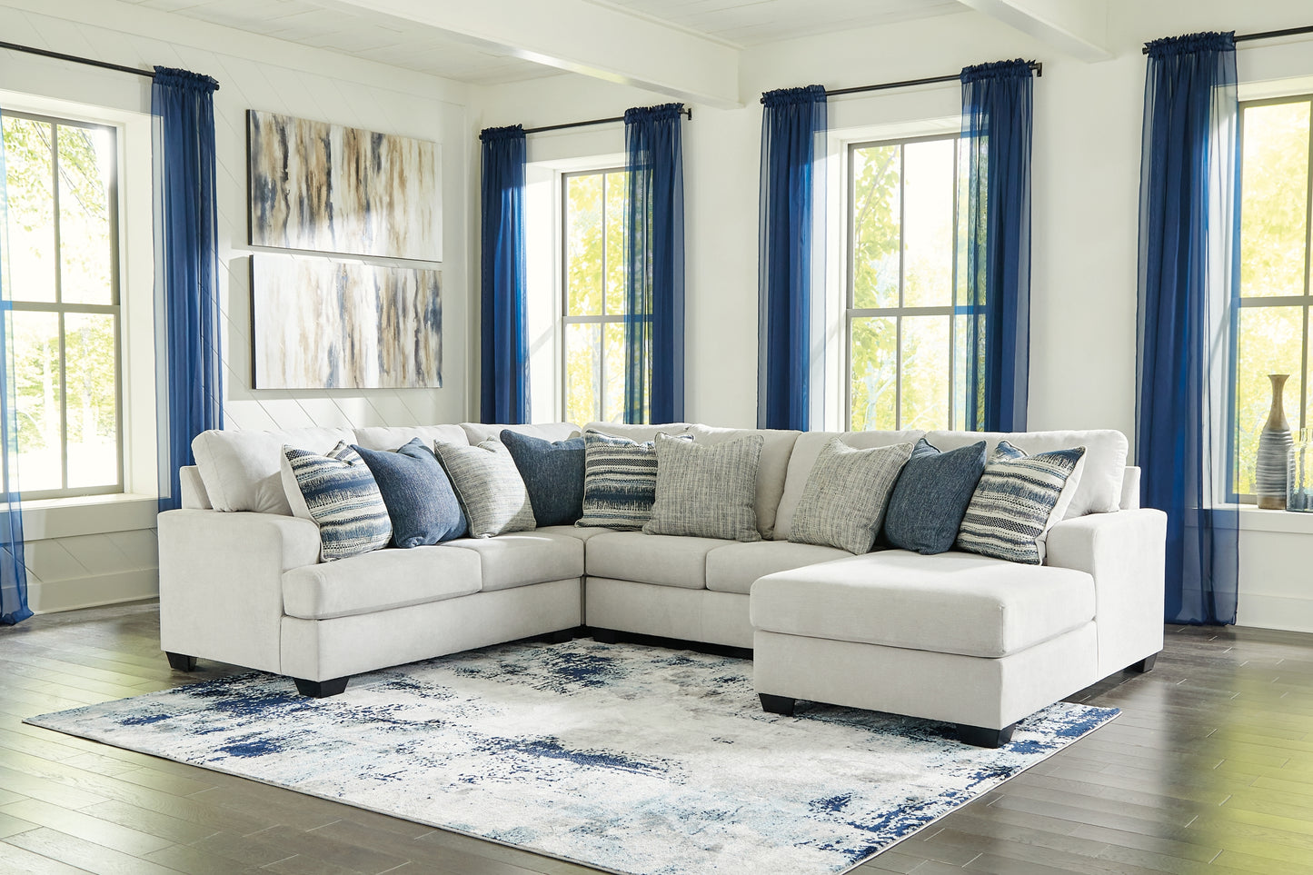 Lowder 4-Piece Sectional with Ottoman Milwaukee Furniture of Chicago - Furniture Store in Chicago Serving Humbolt Park, Roscoe Village, Avondale, & Homan Square