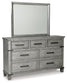 Russelyn King Storage Bed with Mirrored Dresser and Chest Milwaukee Furniture of Chicago - Furniture Store in Chicago Serving Humbolt Park, Roscoe Village, Avondale, & Homan Square