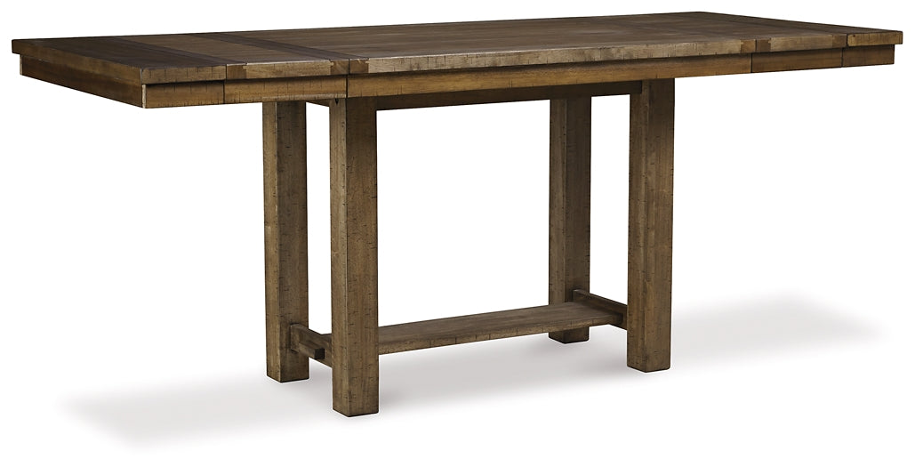 Moriville Counter Height Dining Table and 6 Barstools Milwaukee Furniture of Chicago - Furniture Store in Chicago Serving Humbolt Park, Roscoe Village, Avondale, & Homan Square
