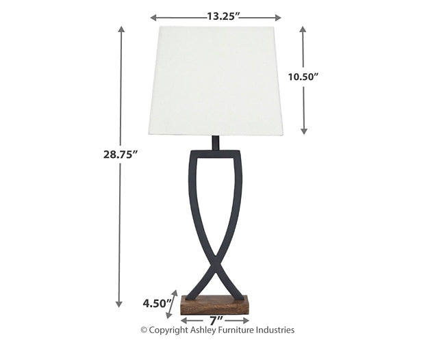 Makara Metal Table Lamp (2/CN) Milwaukee Furniture of Chicago - Furniture Store in Chicago Serving Humbolt Park, Roscoe Village, Avondale, & Homan Square