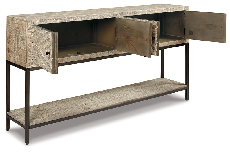 Roanley Console Sofa Table Milwaukee Furniture of Chicago - Furniture Store in Chicago Serving Humbolt Park, Roscoe Village, Avondale, & Homan Square