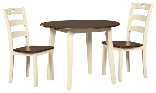Woodanville Dining Table and 2 Chairs Milwaukee Furniture of Chicago - Furniture Store in Chicago Serving Humbolt Park, Roscoe Village, Avondale, & Homan Square