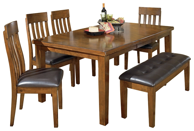Ralene Dining Table and 4 Chairs and Bench Milwaukee Furniture of Chicago - Furniture Store in Chicago Serving Humbolt Park, Roscoe Village, Avondale, & Homan Square