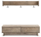 Oliah Bench with Coat Rack Milwaukee Furniture of Chicago - Furniture Store in Chicago Serving Humbolt Park, Roscoe Village, Avondale, & Homan Square