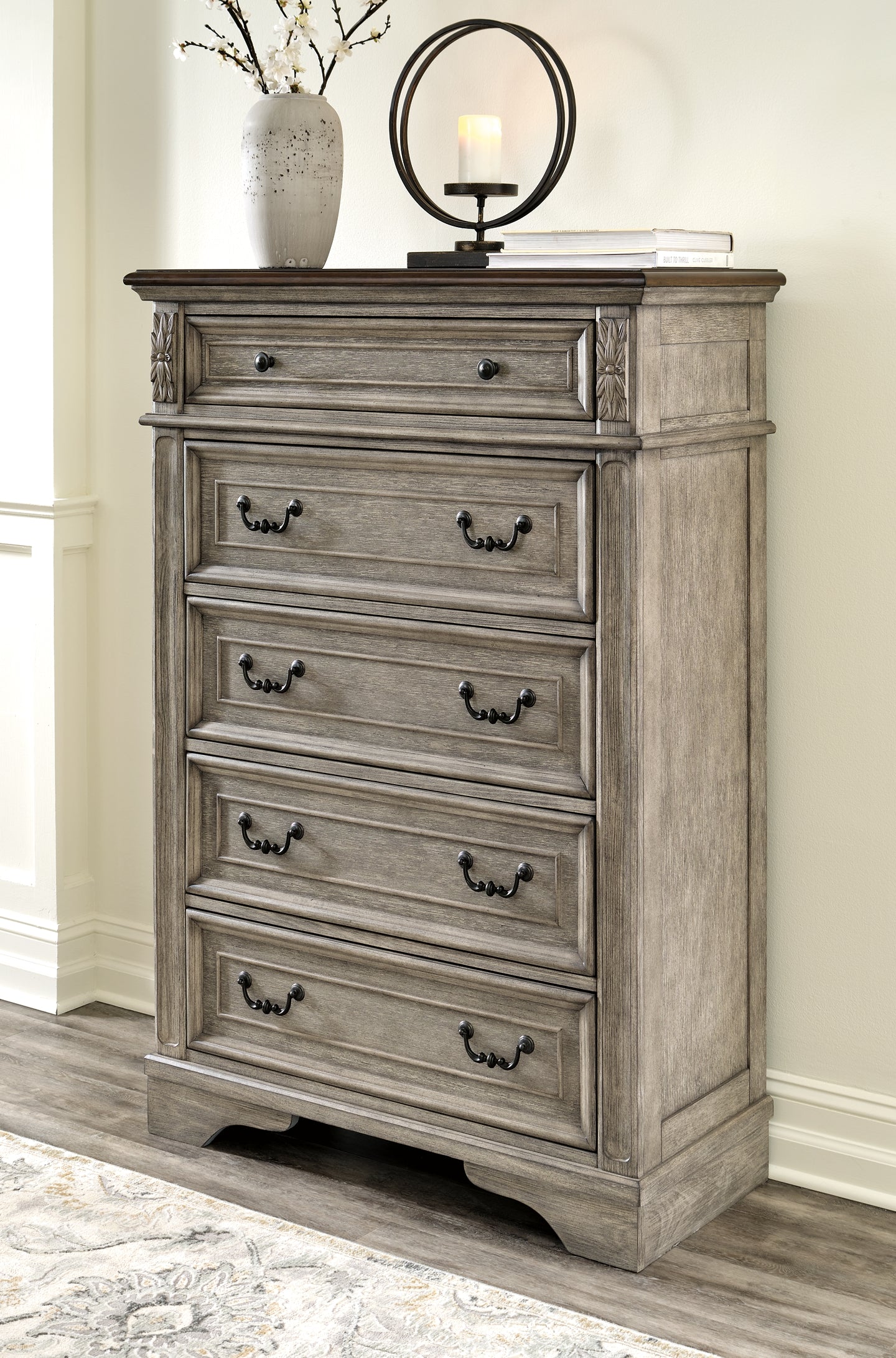 Lodenbay California King Panel Bed with Mirrored Dresser, Chest and Nightstand Milwaukee Furniture of Chicago - Furniture Store in Chicago Serving Humbolt Park, Roscoe Village, Avondale, & Homan Square