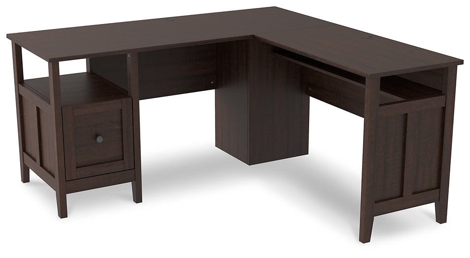 Camiburg 2-Piece Home Office Desk Milwaukee Furniture of Chicago - Furniture Store in Chicago Serving Humbolt Park, Roscoe Village, Avondale, & Homan Square