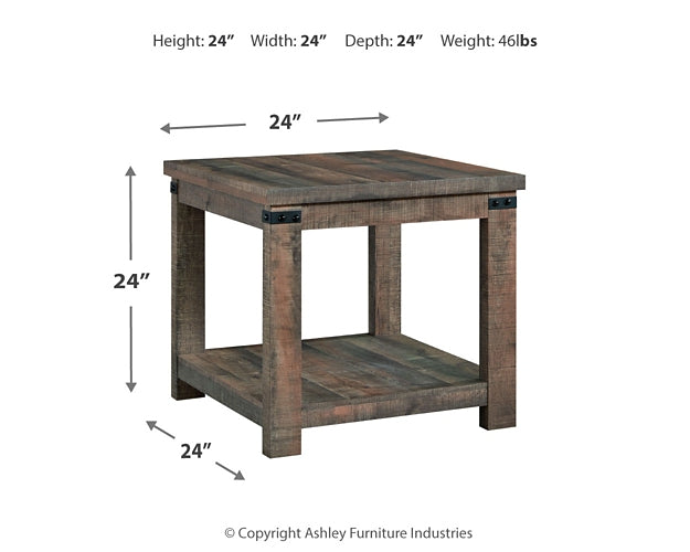 Hollum Square End Table Milwaukee Furniture of Chicago - Furniture Store in Chicago Serving Humbolt Park, Roscoe Village, Avondale, & Homan Square