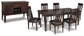 Haddigan Dining Table and 6 Chairs with Storage Milwaukee Furniture of Chicago - Furniture Store in Chicago Serving Humbolt Park, Roscoe Village, Avondale, & Homan Square