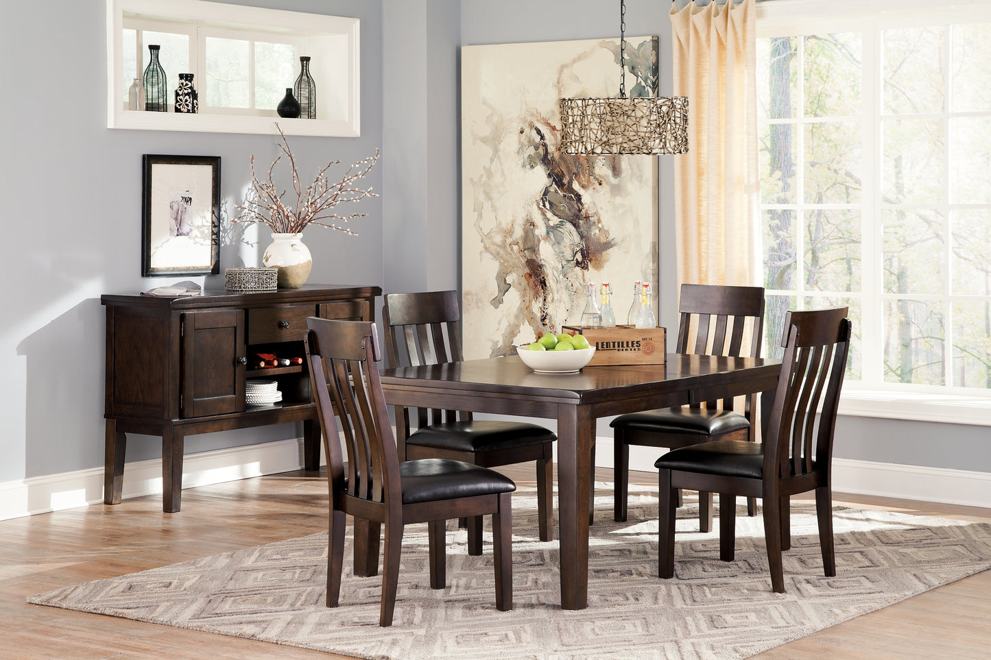 Haddigan Dining Table and 4 Chairs with Storage Milwaukee Furniture of Chicago - Furniture Store in Chicago Serving Humbolt Park, Roscoe Village, Avondale, & Homan Square