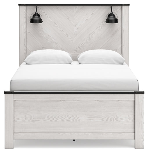 Schoenberg Queen Panel Bed with Mirrored Dresser, Chest and 2 Nightstands Milwaukee Furniture of Chicago - Furniture Store in Chicago Serving Humbolt Park, Roscoe Village, Avondale, & Homan Square