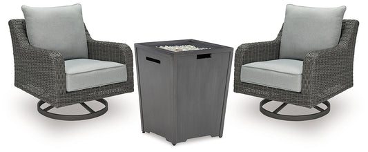 Rodeway South Fire Pit Table and 2 Chairs Milwaukee Furniture of Chicago - Furniture Store in Chicago Serving Humbolt Park, Roscoe Village, Avondale, & Homan Square