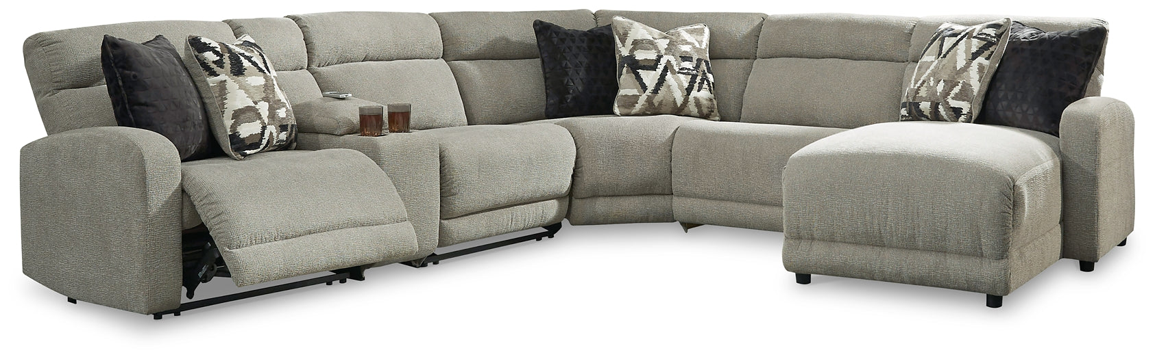 Colleyville 6-Piece Power Reclining Sectional with Chaise Milwaukee Furniture of Chicago - Furniture Store in Chicago Serving Humbolt Park, Roscoe Village, Avondale, & Homan Square