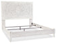 Paxberry King Panel Bed with Mirrored Dresser, Chest and 2 Nightstands Milwaukee Furniture of Chicago - Furniture Store in Chicago Serving Humbolt Park, Roscoe Village, Avondale, & Homan Square