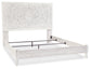 Paxberry King Panel Bed with Mirrored Dresser and Chest Milwaukee Furniture of Chicago - Furniture Store in Chicago Serving Humbolt Park, Roscoe Village, Avondale, & Homan Square
