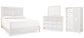 Paxberry King Panel Bed with Mirrored Dresser and Chest Milwaukee Furniture of Chicago - Furniture Store in Chicago Serving Humbolt Park, Roscoe Village, Avondale, & Homan Square