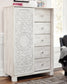 Paxberry King Panel Bed with Mirrored Dresser and Chest Milwaukee Furniture of Chicago - Furniture Store in Chicago Serving Humbolt Park, Roscoe Village, Avondale, & Homan Square