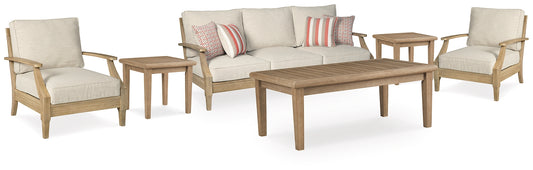 Clare View Outdoor Sofa and  2 Lounge Chairs with Coffee Table and 2 End Tables Milwaukee Furniture of Chicago - Furniture Store in Chicago Serving Humbolt Park, Roscoe Village, Avondale, & Homan Square