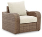 Malayah Outdoor Sofa and 2 Lounge Chairs with Fire Pit Table Milwaukee Furniture of Chicago - Furniture Store in Chicago Serving Humbolt Park, Roscoe Village, Avondale, & Homan Square