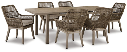 Beach Front Outdoor Dining Table and 6 Chairs Milwaukee Furniture of Chicago - Furniture Store in Chicago Serving Humbolt Park, Roscoe Village, Avondale, & Homan Square