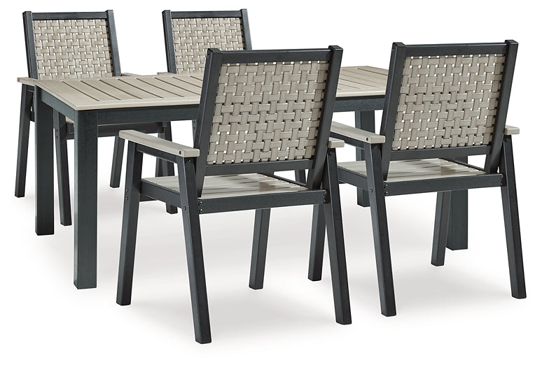 Mount Valley Outdoor Dining Table and 4 Chairs Milwaukee Furniture of Chicago - Furniture Store in Chicago Serving Humbolt Park, Roscoe Village, Avondale, & Homan Square