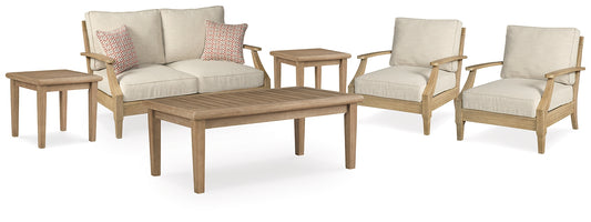 Clare View Outdoor Loveseat and 2 Lounge Chairs with Coffee Table and 2 End Tables Milwaukee Furniture of Chicago - Furniture Store in Chicago Serving Humbolt Park, Roscoe Village, Avondale, & Homan Square