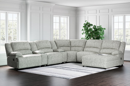 McClelland 7-Piece Reclining Sectional with Chaise Milwaukee Furniture of Chicago - Furniture Store in Chicago Serving Humbolt Park, Roscoe Village, Avondale, & Homan Square