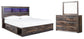 Drystan King Bookcase Bed with 4 Storage Drawers with Mirrored Dresser Milwaukee Furniture of Chicago - Furniture Store in Chicago Serving Humbolt Park, Roscoe Village, Avondale, & Homan Square