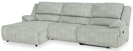 McClelland 3-Piece Reclining Sectional with Chaise Milwaukee Furniture of Chicago - Furniture Store in Chicago Serving Humbolt Park, Roscoe Village, Avondale, & Homan Square