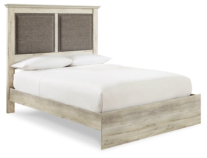 Cambeck Queen Upholstered Panel Bed with Mirrored Dresser, Chest and 2 Nightstands Milwaukee Furniture of Chicago - Furniture Store in Chicago Serving Humbolt Park, Roscoe Village, Avondale, & Homan Square