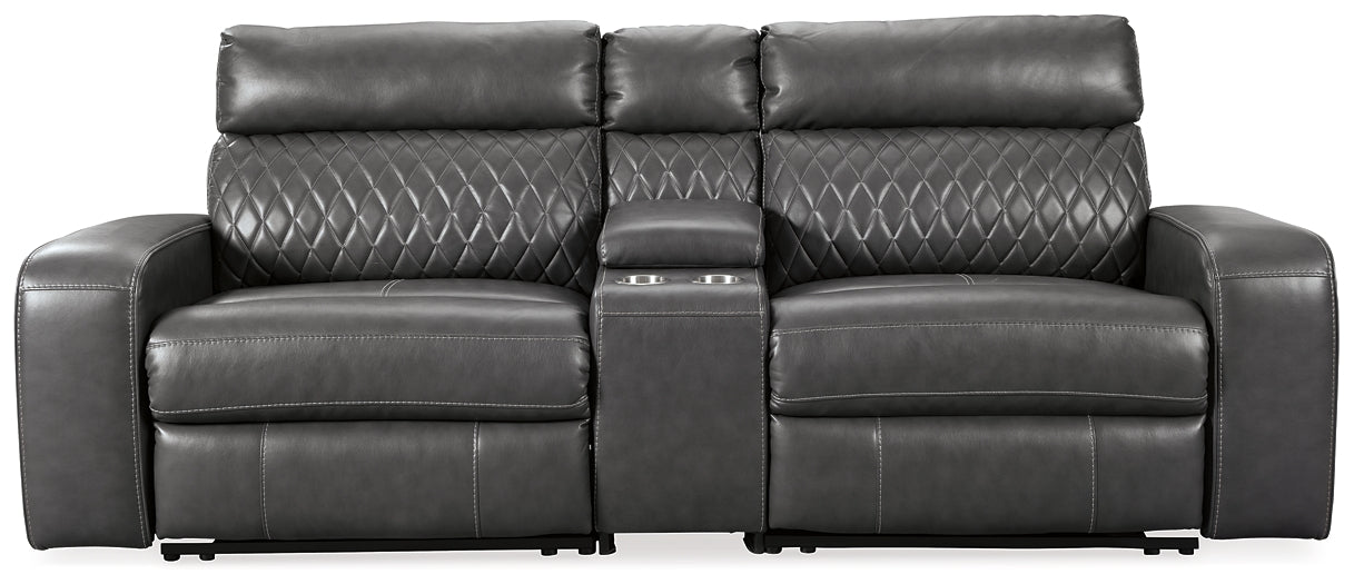 Samperstone 3-Piece Power Reclining Sectional Milwaukee Furniture of Chicago - Furniture Store in Chicago Serving Humbolt Park, Roscoe Village, Avondale, & Homan Square