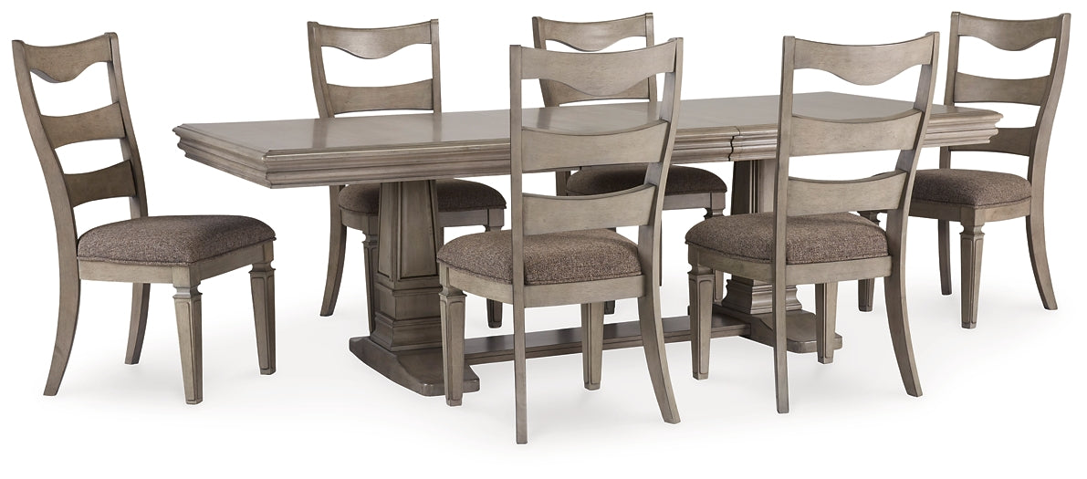Lexorne Dining Table and 6 Chairs Milwaukee Furniture of Chicago - Furniture Store in Chicago Serving Humbolt Park, Roscoe Village, Avondale, & Homan Square