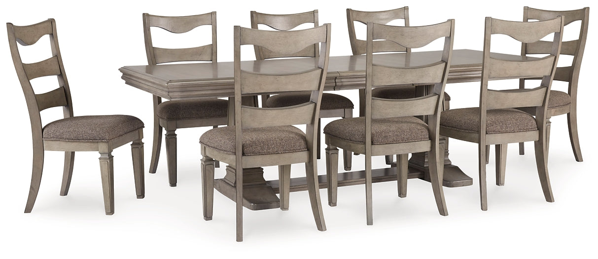 Lexorne Dining Table and 8 Chairs Milwaukee Furniture of Chicago - Furniture Store in Chicago Serving Humbolt Park, Roscoe Village, Avondale, & Homan Square