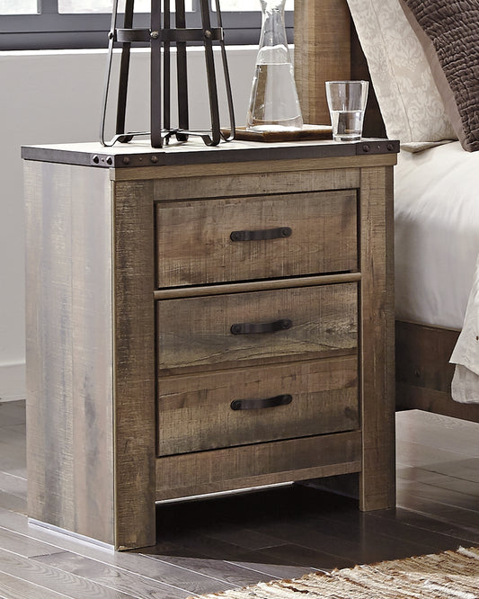 Trinell Two Drawer Night Stand Milwaukee Furniture of Chicago - Furniture Store in Chicago Serving Humbolt Park, Roscoe Village, Avondale, & Homan Square