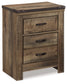 Trinell Two Drawer Night Stand Milwaukee Furniture of Chicago - Furniture Store in Chicago Serving Humbolt Park, Roscoe Village, Avondale, & Homan Square