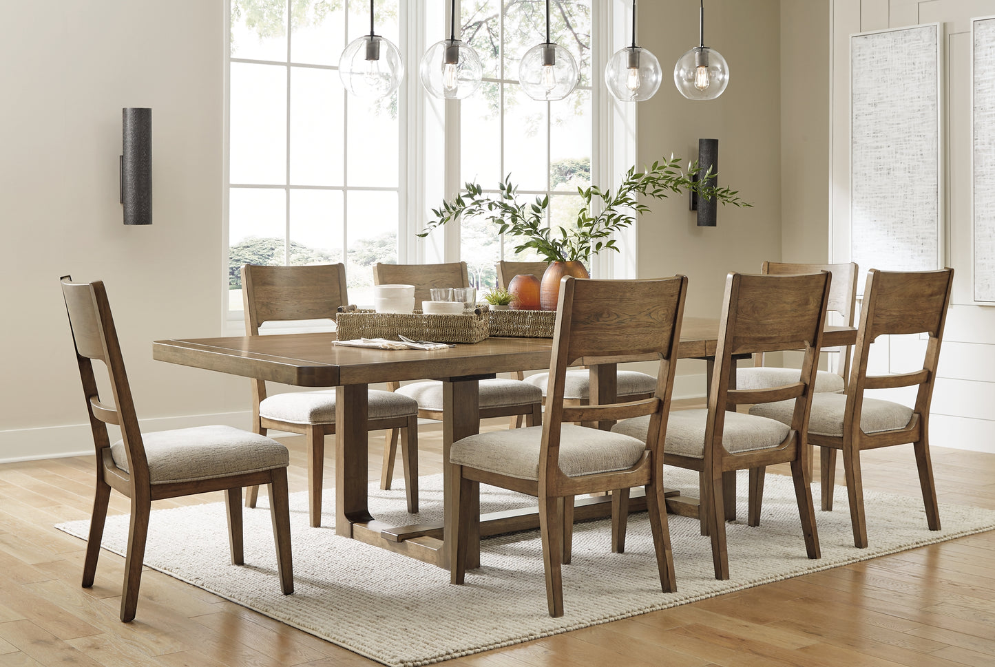 Cabalynn Dining Table and 8 Chairs Milwaukee Furniture of Chicago - Furniture Store in Chicago Serving Humbolt Park, Roscoe Village, Avondale, & Homan Square