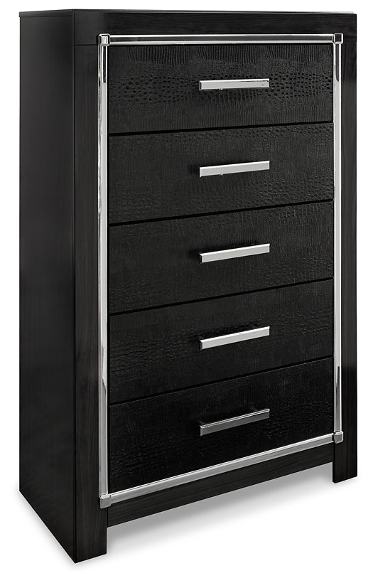 Kaydell Queen Upholstered Panel Bed with Mirrored Dresser, Chest and Nightstand Milwaukee Furniture of Chicago - Furniture Store in Chicago Serving Humbolt Park, Roscoe Village, Avondale, & Homan Square
