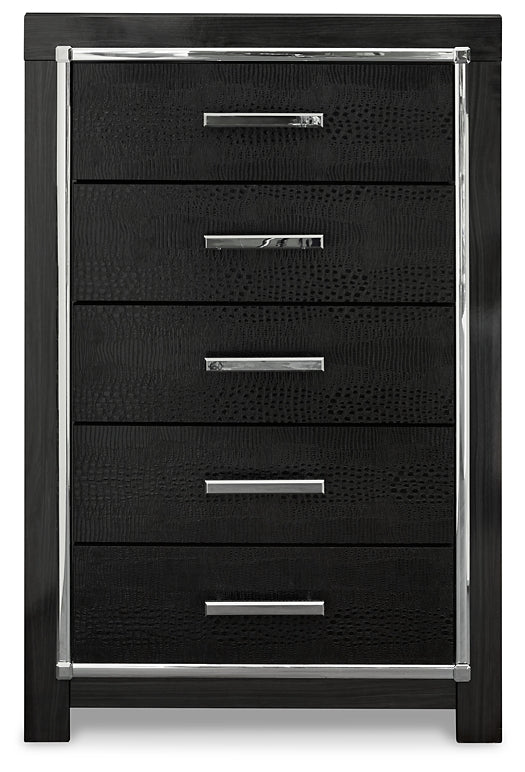 Kaydell Queen Upholstered Panel Bed with Mirrored Dresser, Chest and Nightstand Milwaukee Furniture of Chicago - Furniture Store in Chicago Serving Humbolt Park, Roscoe Village, Avondale, & Homan Square