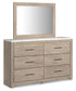 Senniberg Queen Panel Bed with Mirrored Dresser, Chest and Nightstand Milwaukee Furniture of Chicago - Furniture Store in Chicago Serving Humbolt Park, Roscoe Village, Avondale, & Homan Square