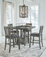 Hallanden Counter Height Dining Table and 4 Barstools with Storage Milwaukee Furniture of Chicago - Furniture Store in Chicago Serving Humbolt Park, Roscoe Village, Avondale, & Homan Square