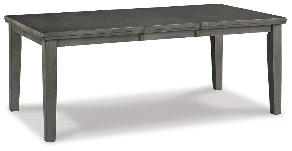 Hallanden Dining Table and 4 Chairs and Bench with Storage Milwaukee Furniture of Chicago - Furniture Store in Chicago Serving Humbolt Park, Roscoe Village, Avondale, & Homan Square